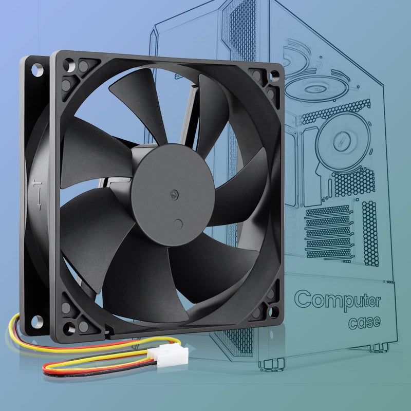 Wathai 12V 92mm 92x25mm DC Brushless Cooling Fan 3Pin High Perfomance for Computer case, Wine Fridge, Inverter DIY Ventilation Exhaust Projects 2 Pack - Image 5